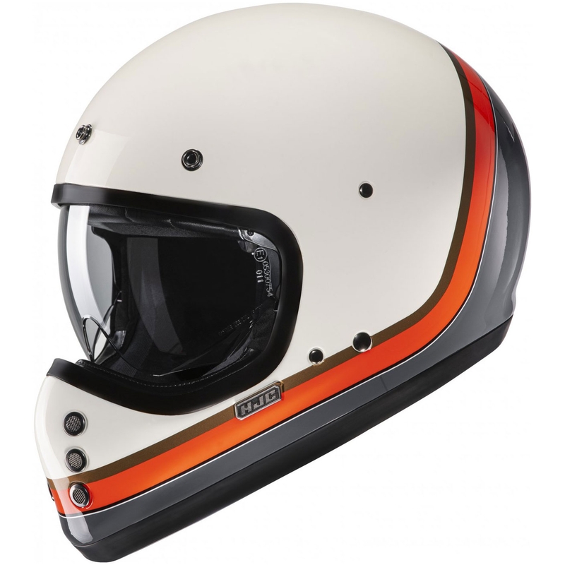 HJC V60 Scoby MC7 Integralhelm Motorrad beige-schwarz-orange-grau