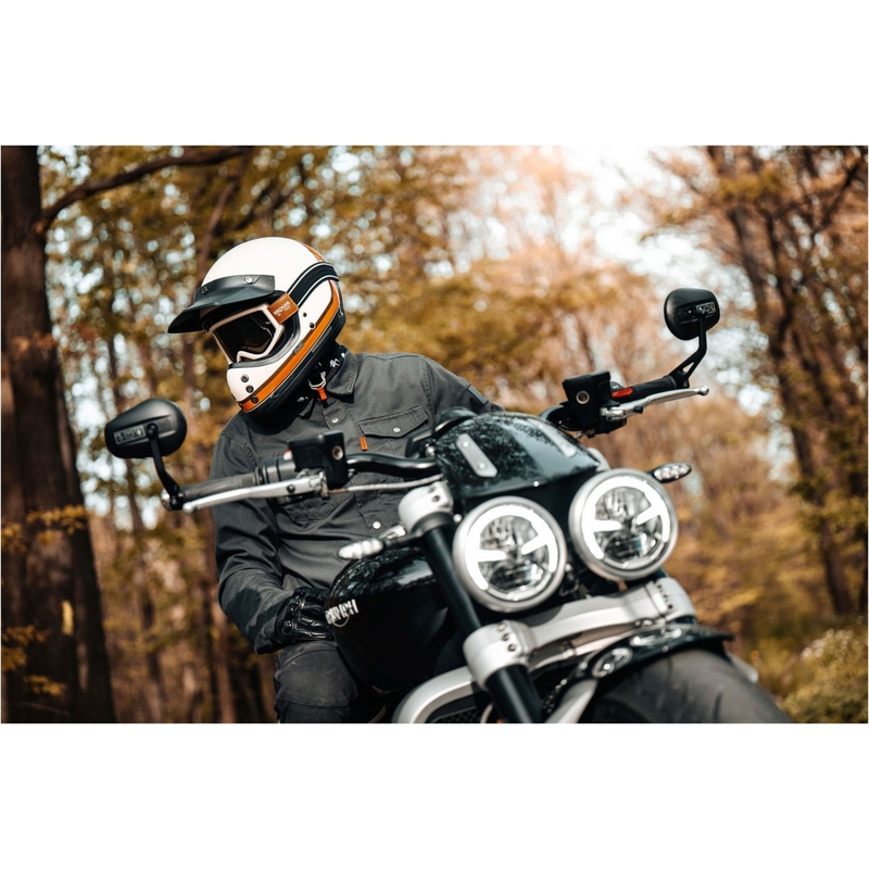 HJC V60 Scoby MC7 Integralhelm Motorrad beige-schwarz-orange-grau