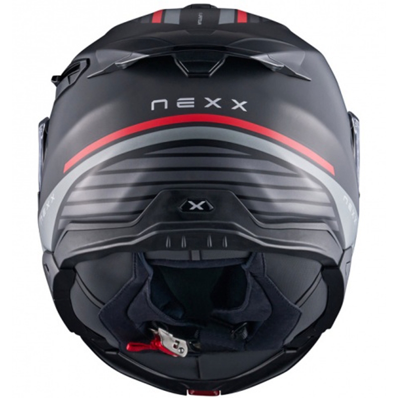 Klapphelm Motorrad Nexx X.Lifetour Globe matt schwarz-rot Ausverkauf
