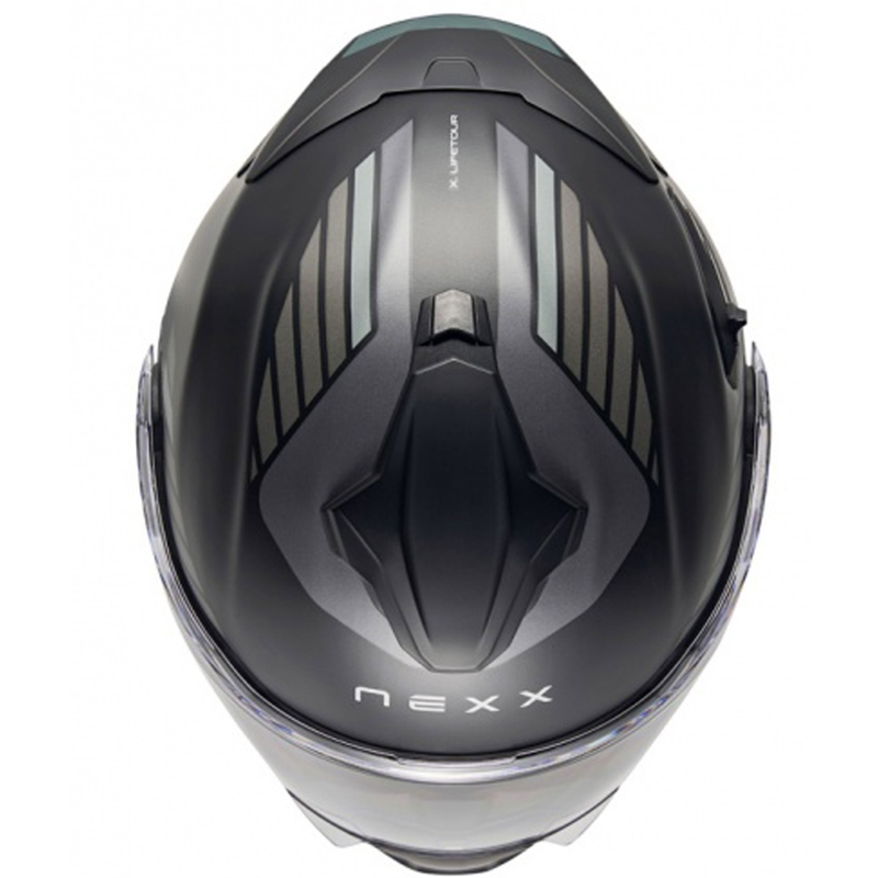 Klapphelm Motorrad Nexx X.Lifetour Globe matt schwarz-grau Ausverkauf