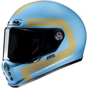 HJC V10 Foni MC27 Integralhelm Motorrad türkis-orange
