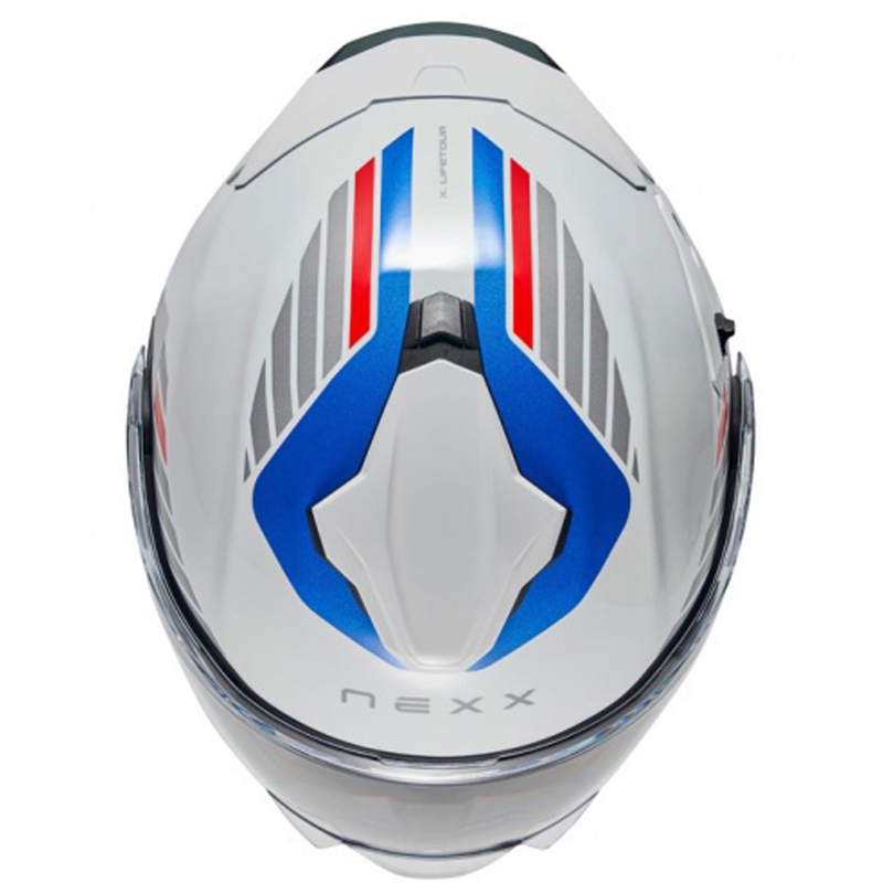 Klapphelm Motorrad Nexx X.Lifetour Globe weiß-blau