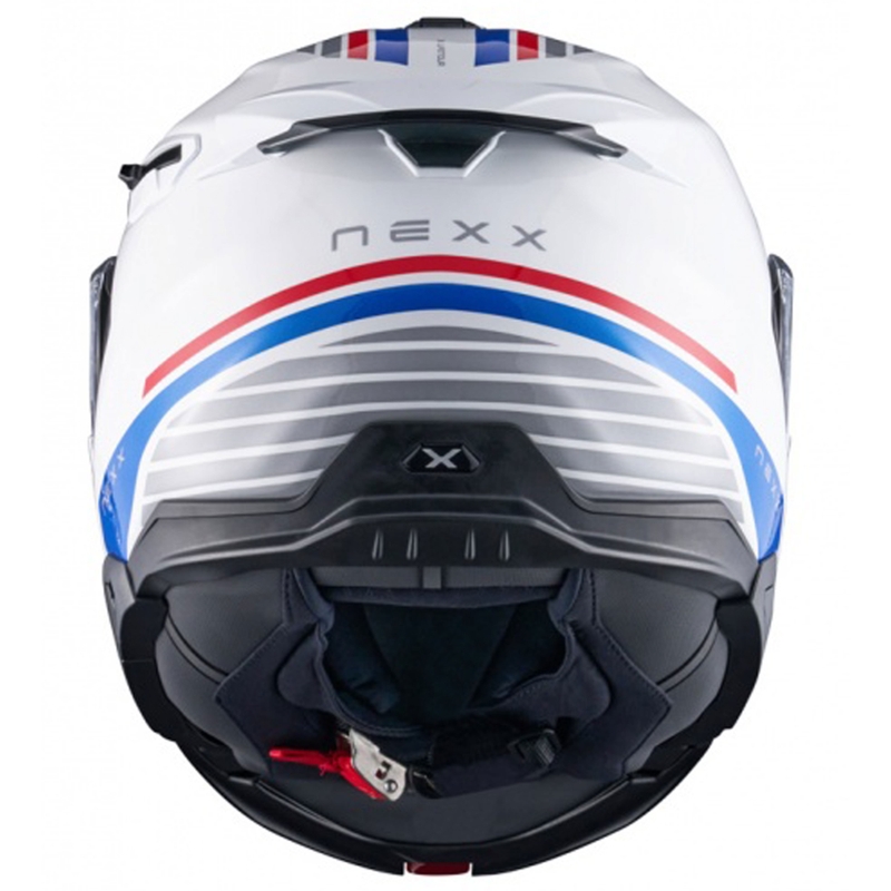 Klapphelm Motorrad Nexx X.Lifetour Globe weiß-blau