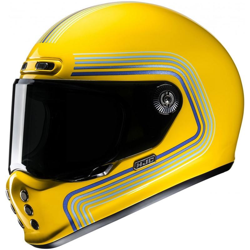 HJC V10 Foni MC3 Integralhelm Motorrad gelb-blau