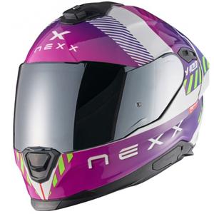 NEXX Y.100R Fade Integralhelm Motorrad lila-weiß