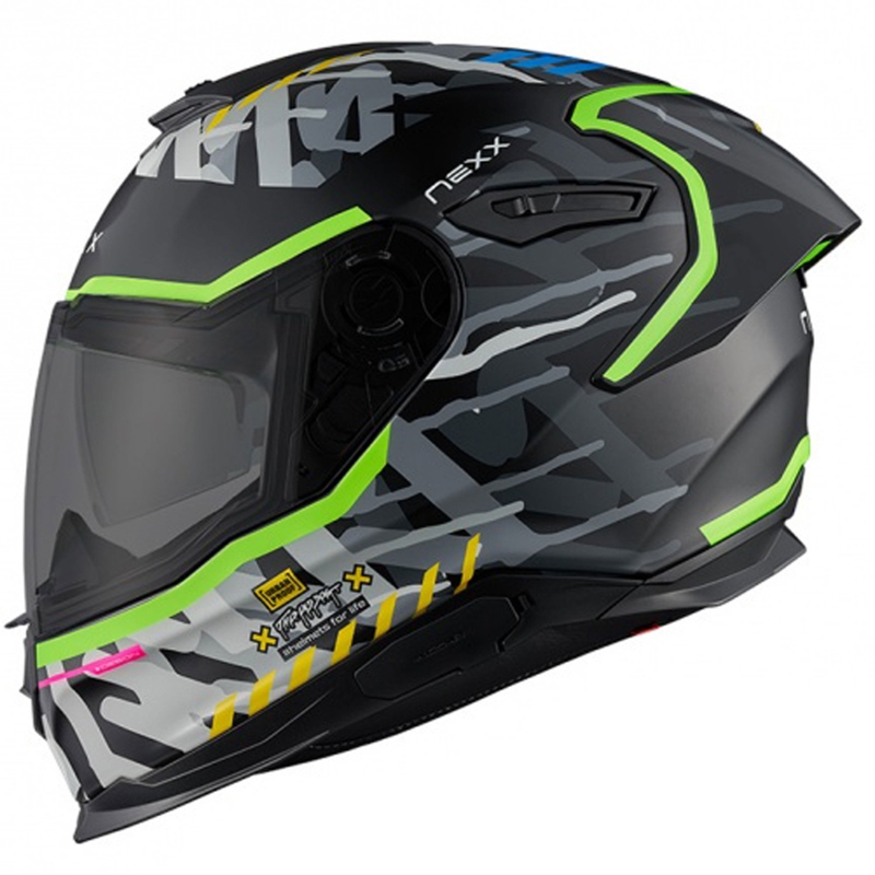 Integrierter Motorradhelm Nexx Y.100R Urbangram schwarz Ausverkauf