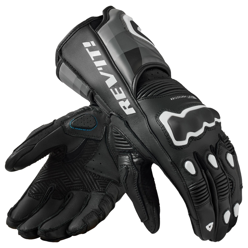 Revit Quantum 3 Motorradhandschuhe schwarz-weiß