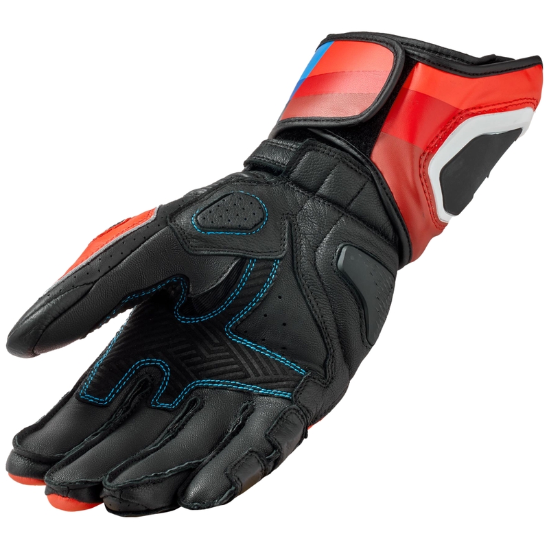 Revit Quantum 3 Motorradhandschuhe fluo rot-blau