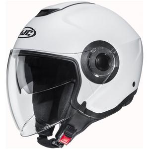 Offener Motorradhelm HJC i40N Solid halbflach perlweiß