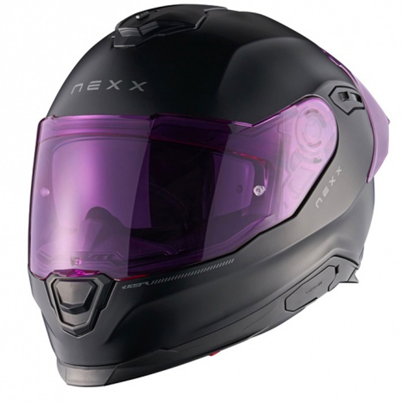 Integralhelm Motorrad NEXX Y.100R Subsonic matt schwarz-pink Ausverkauf