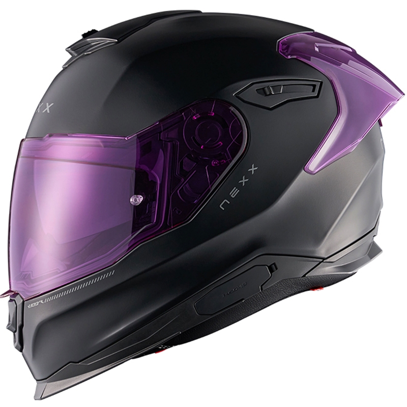 Integralhelm Motorrad NEXX Y.100R Subsonic matt schwarz-pink Ausverkauf