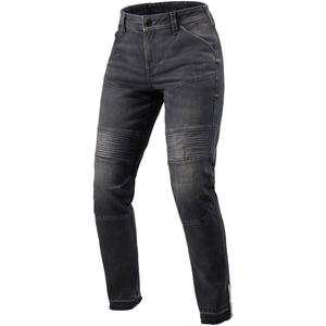 Revit Moto 2 Slim Damen Cropped Motorradjeans Dunkelgrau