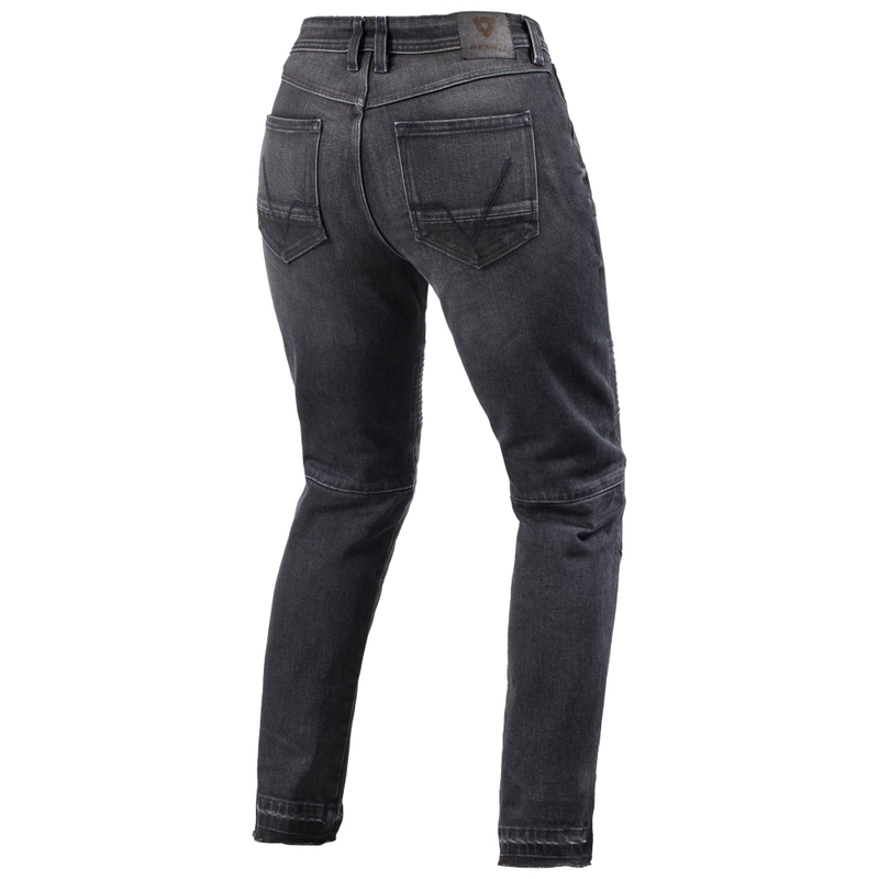 Revit Moto 2 Slim Damen Cropped Motorradjeans Dunkelgrau