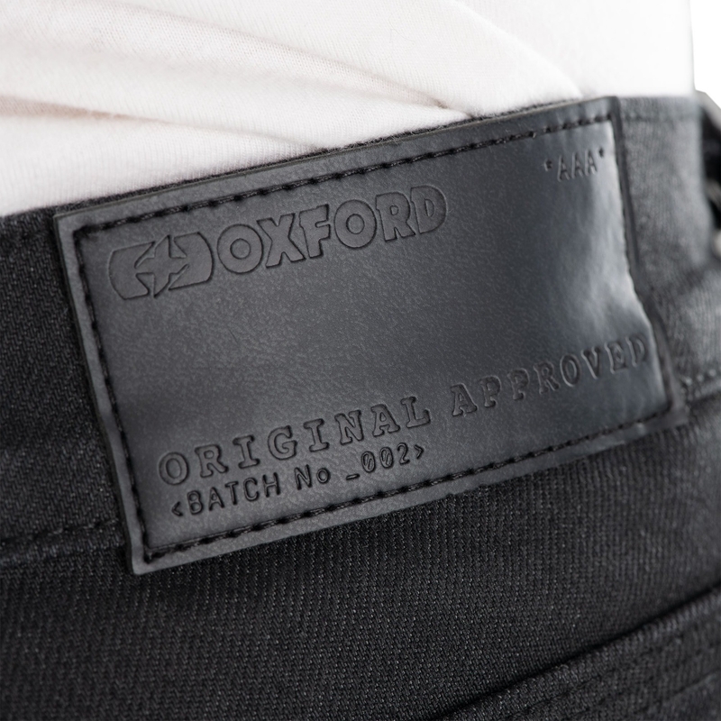 Oxford Original Approved AAA Slim Jeans Schwarze Motorradjeans