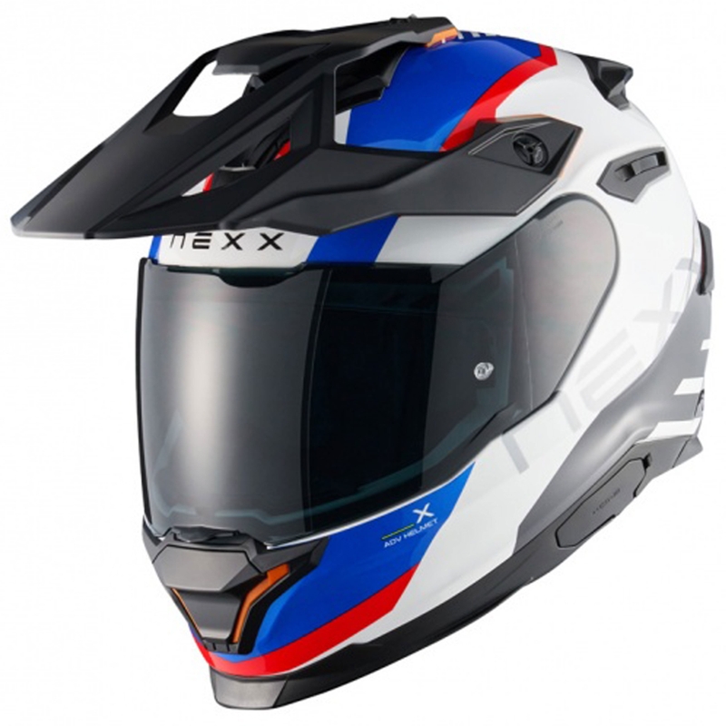 Enduro Motorradhelm NEXX Y.TRAVL Quest weiß-blau-rot