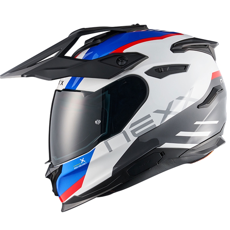 Enduro Motorradhelm NEXX Y.TRAVL Quest weiß-blau-rot