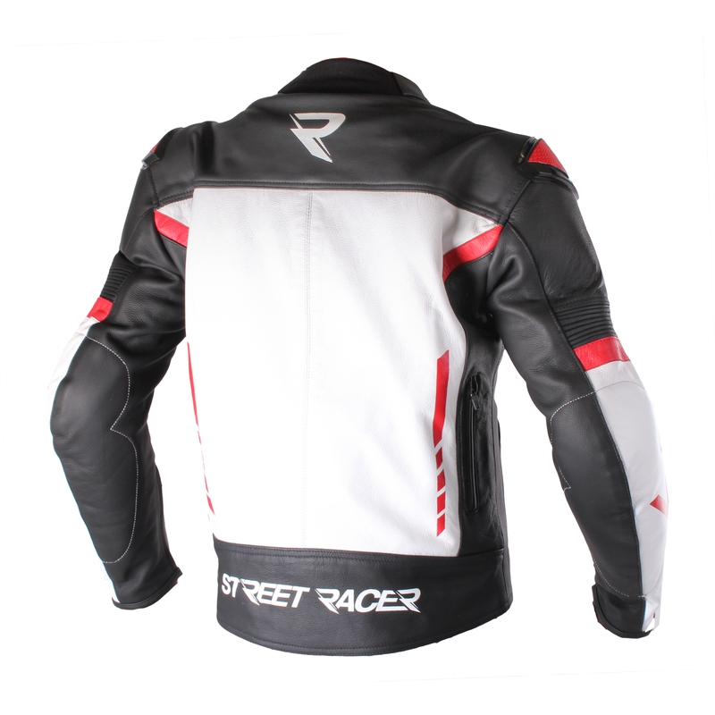 Street Racer Tour Schwarz-Weiß-Rot Motorradjacke Ausverkauf
