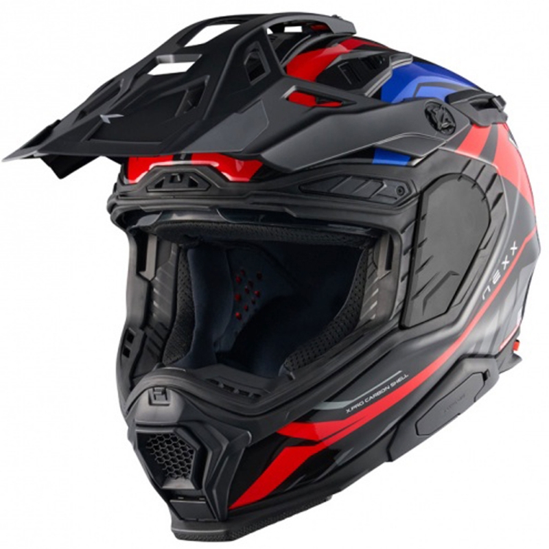 Enduro Motorradhelm Nexx X.WED3 Gobi blau-rot