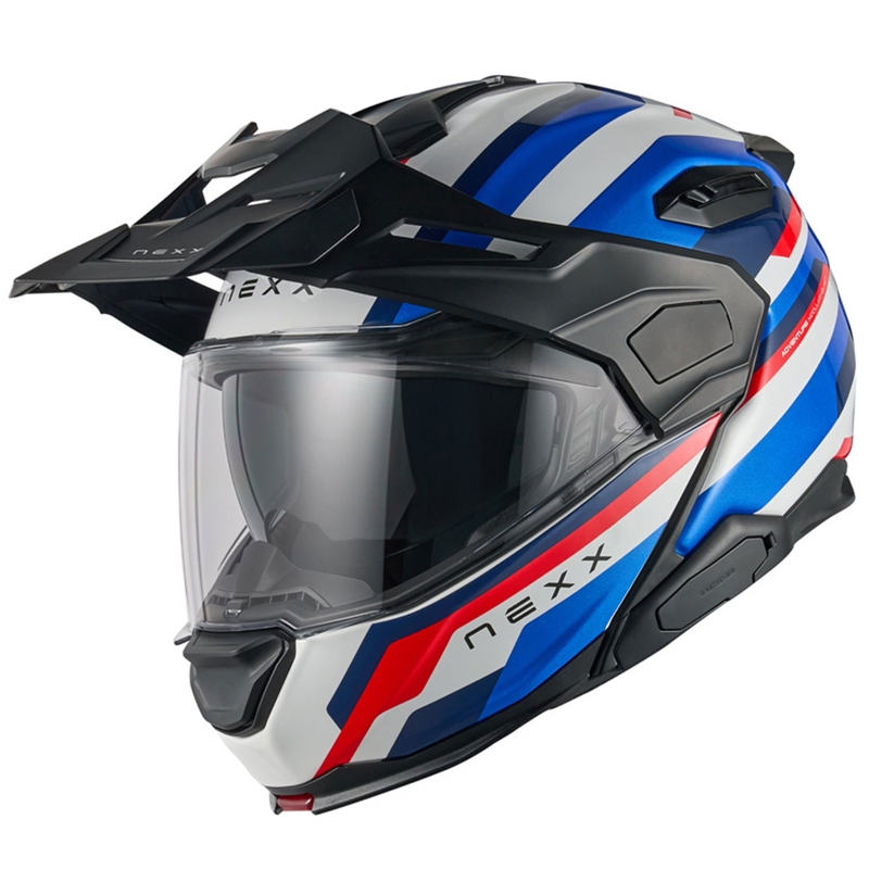 Klapphelm Motorrad Nexx X.Lifecountry Westbound blau-rot