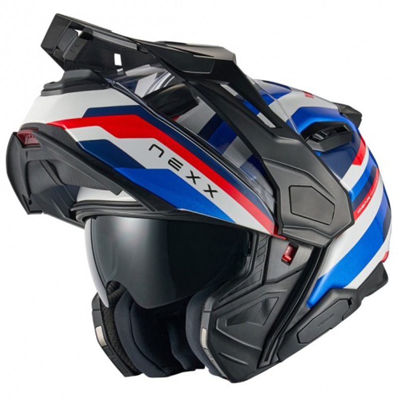 Klapphelm Motorrad Nexx X.Lifecountry Westbound blau-rot