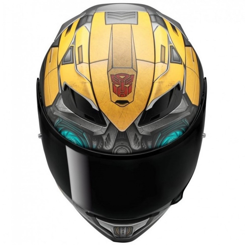 Integralhelm Motorrad HJC F71 Bumblebee Hasbro MC3SF schwarz-grau-gelb