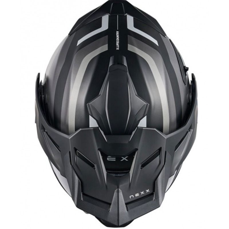Klapphelm Motorrad Nexx X.Lifecountry Westbound matt schwarz-grau