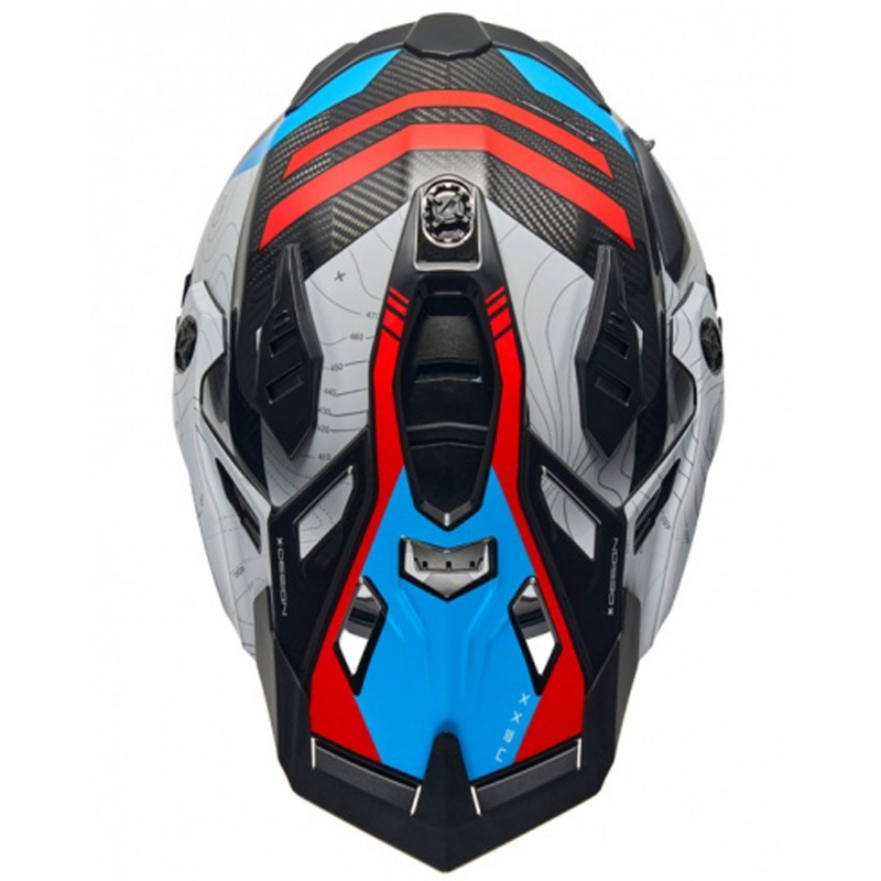Enduro Motorradhelm Nexx X.WED3 Furka blau-rot