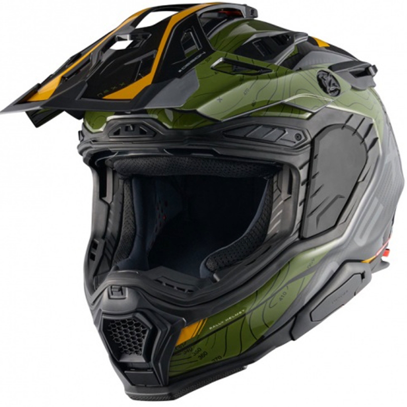 Enduro-Motorradhelm Nexx X.WED3 Furka grün-gelb