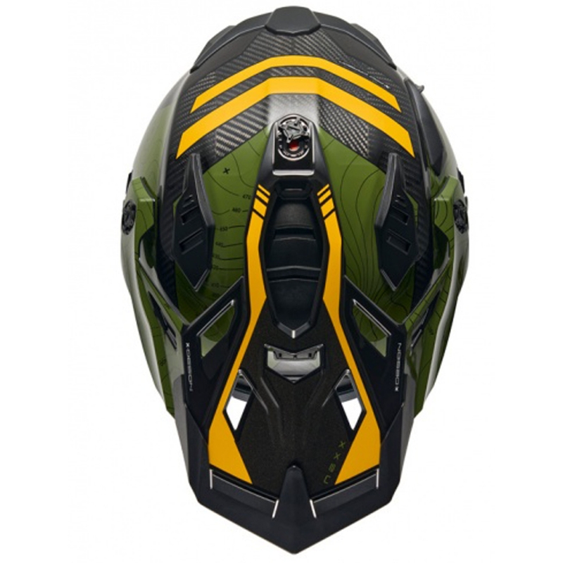 Enduro-Motorradhelm Nexx X.WED3 Furka grün-gelb