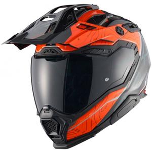 Enduro-Motorradhelm Nexx X.WED3 Furka orange-grau