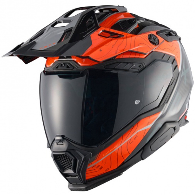Enduro-Motorradhelm Nexx X.WED3 Furka orange-grau
