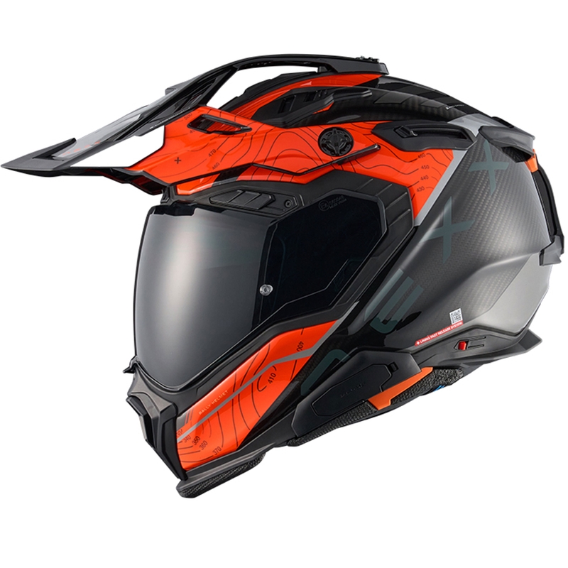 Enduro-Motorradhelm Nexx X.WED3 Furka orange-grau