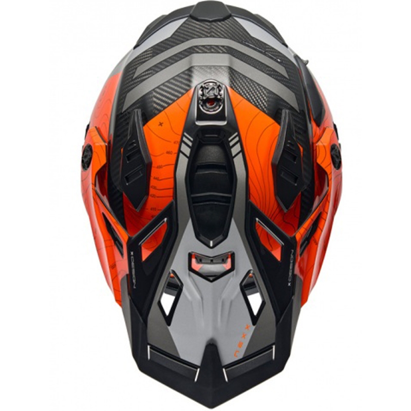 Enduro-Motorradhelm Nexx X.WED3 Furka orange-grau
