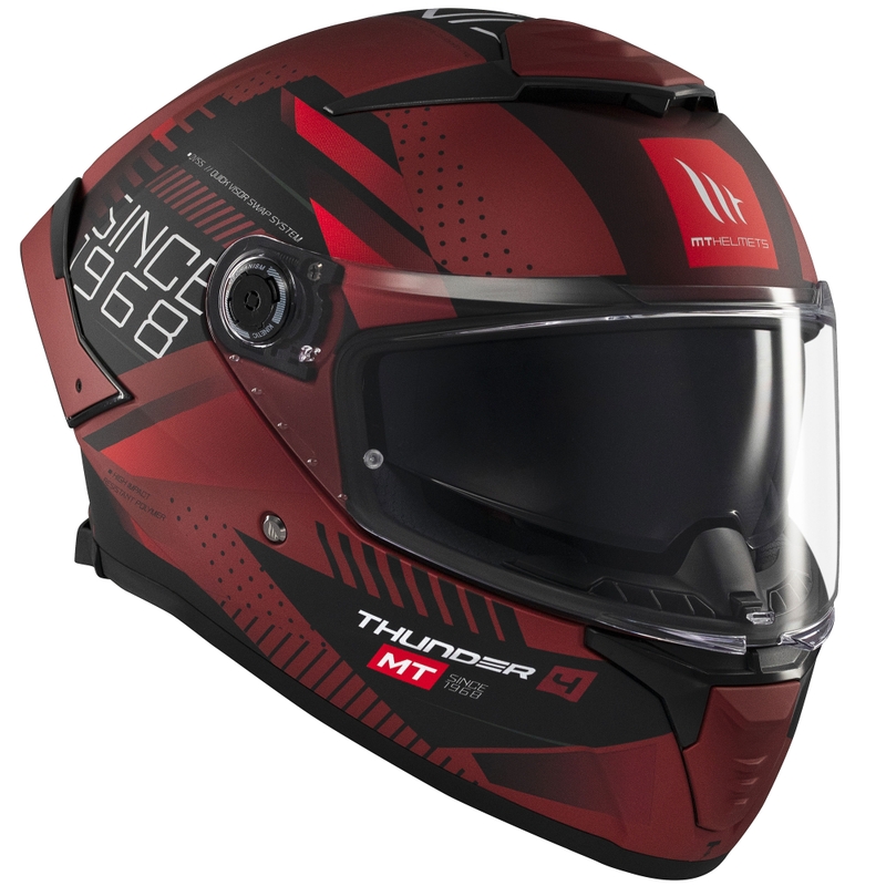 Integrierter Motorradhelm MT Thunder 4 SV Luminence rot
