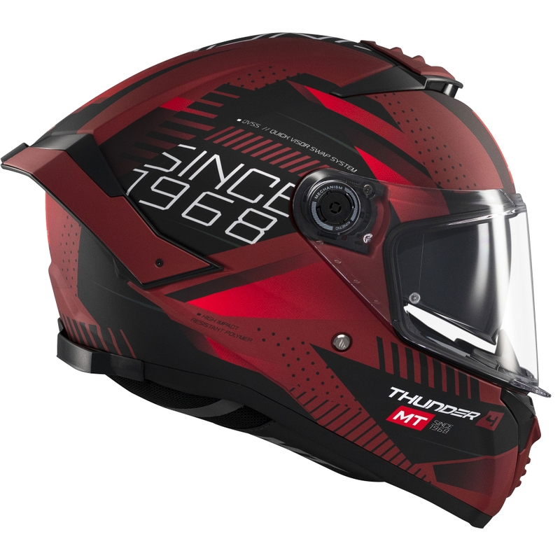 Integrierter Motorradhelm MT Thunder 4 SV Luminence rot