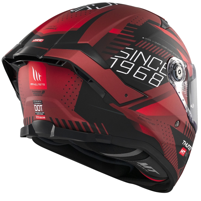 Integrierter Motorradhelm MT Thunder 4 SV Luminence rot