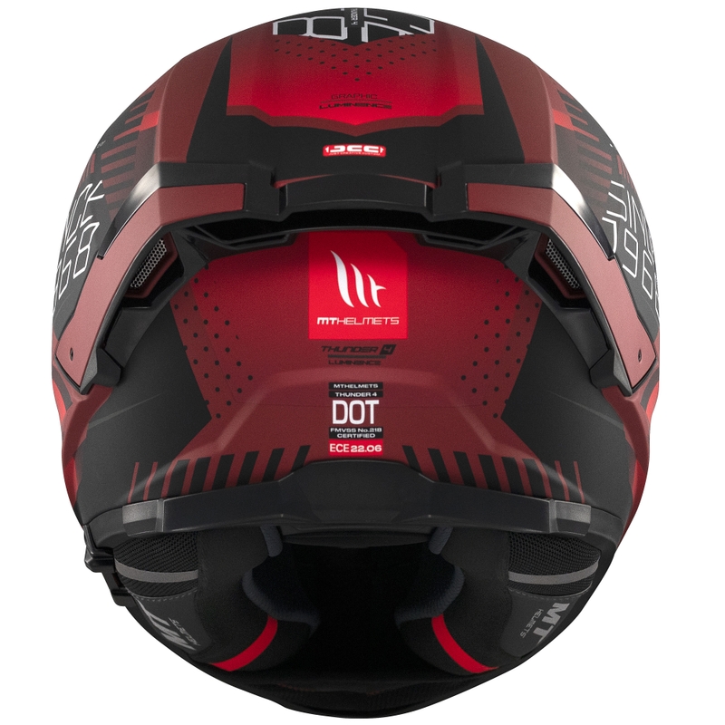 Integrierter Motorradhelm MT Thunder 4 SV Luminence rot