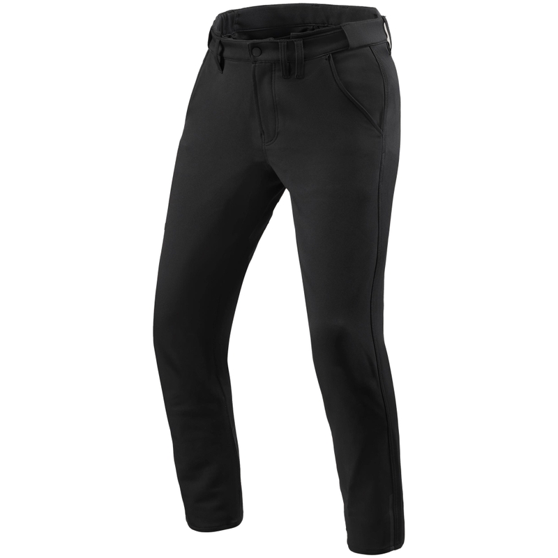 Revit Chino Mason Slim verkürzte Motorradjeans schwarz