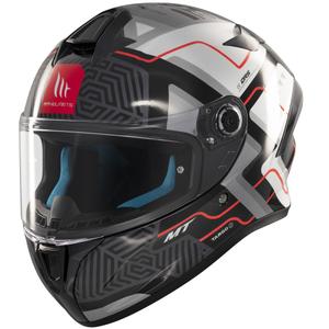 Integrierter Motorradhelm MT Targo S Brik glänzend schwarz-weiß