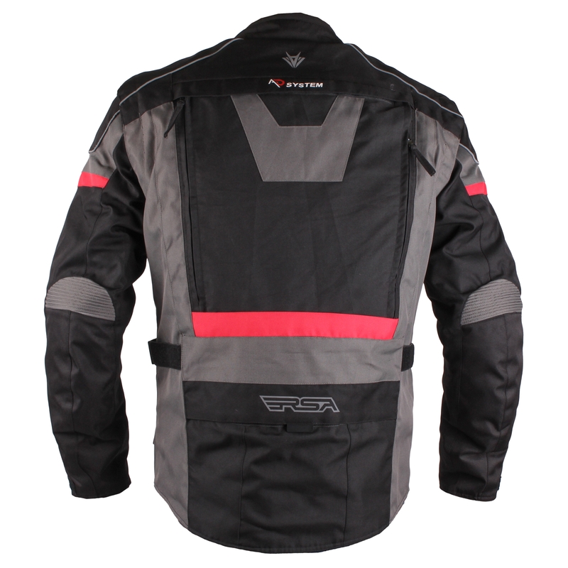 RSA Travis schwarz-grau-rot Motorradjacke Ausverkauf