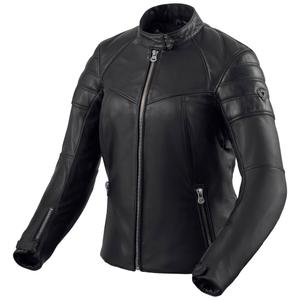 Revit London Damen Leder Motorradjacke Schwarz