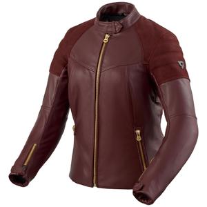 Revit London Damen Leder Motorradjacke Aubergine