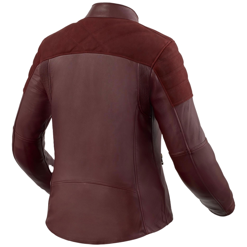 Revit London Damen Leder Motorradjacke Aubergine