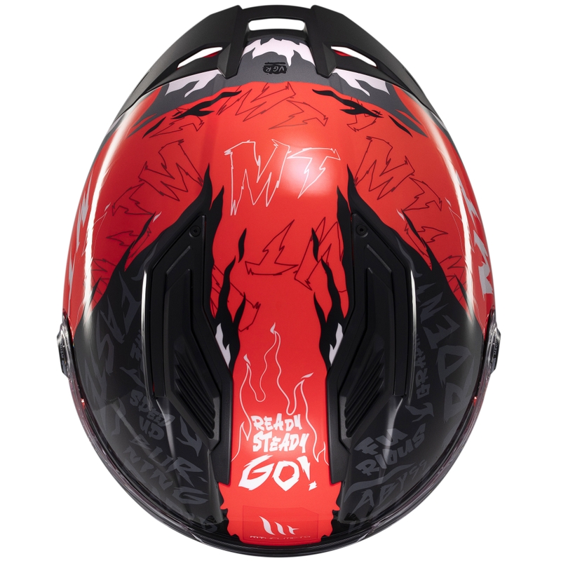 MT Stinger 2 Ardent Integralhelm Motorrad schwarz-rot