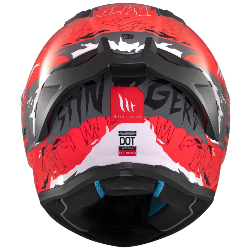 MT Stinger 2 Ardent Integralhelm Motorrad schwarz-rot