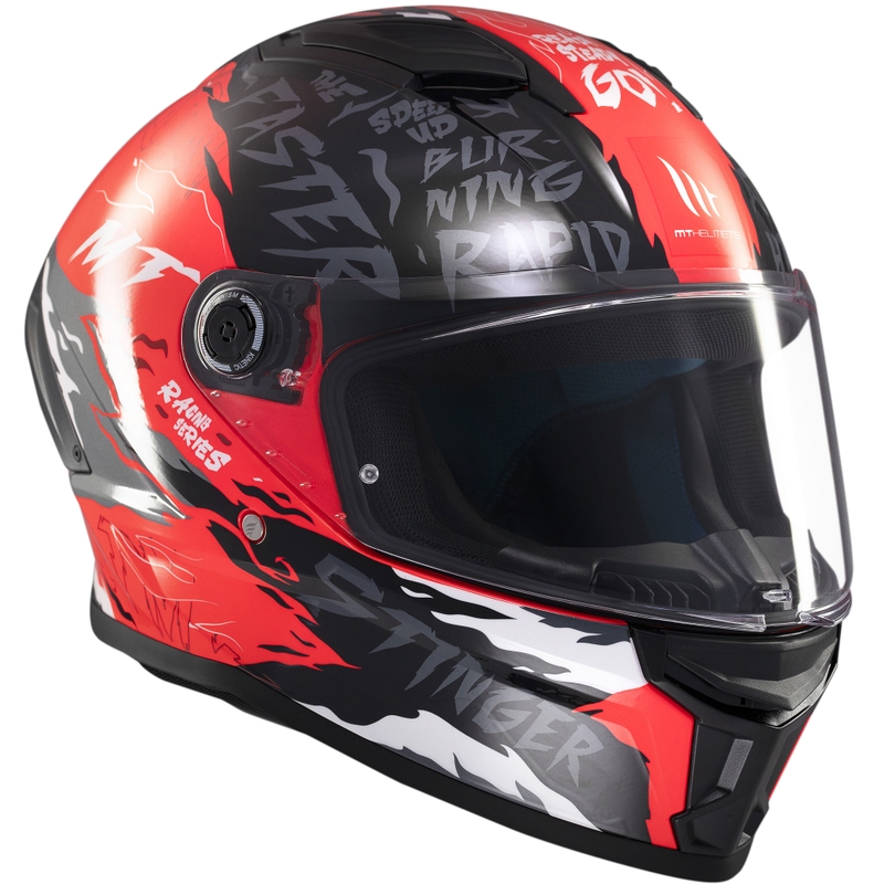 MT Stinger 2 Ardent Integralhelm Motorrad schwarz-rot