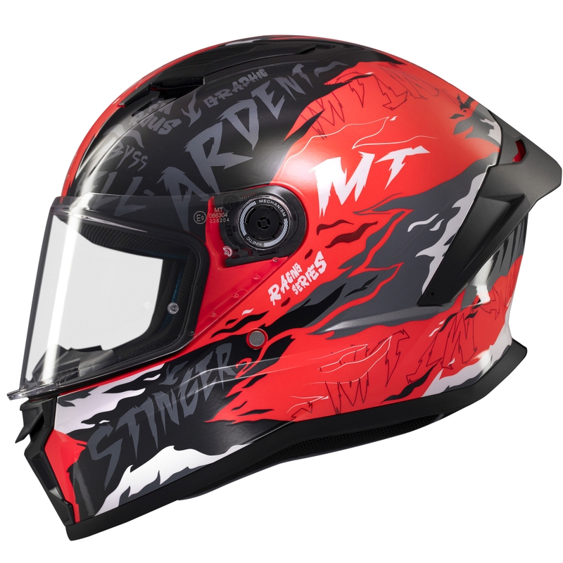 MT Stinger 2 Ardent Integralhelm Motorrad schwarz-rot