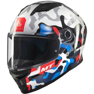 Integrierter Motorradhelm MT Stinger 2 Yozu weiß-blau