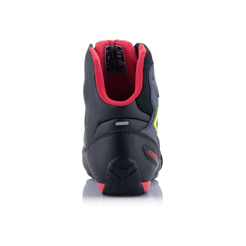 Alpinestars Faster-3 Rideknit Motorradstiefel schwarz-rot-fluo gelb-grau