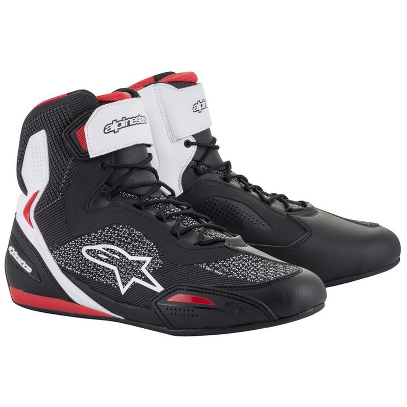 Motorradstiefel Alpinestars Faster 3 Rideknit Schwarz-Weiß-Rot